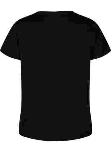 Sports t-shirt with print, Black w. Copper Foil, Packshot image number 1