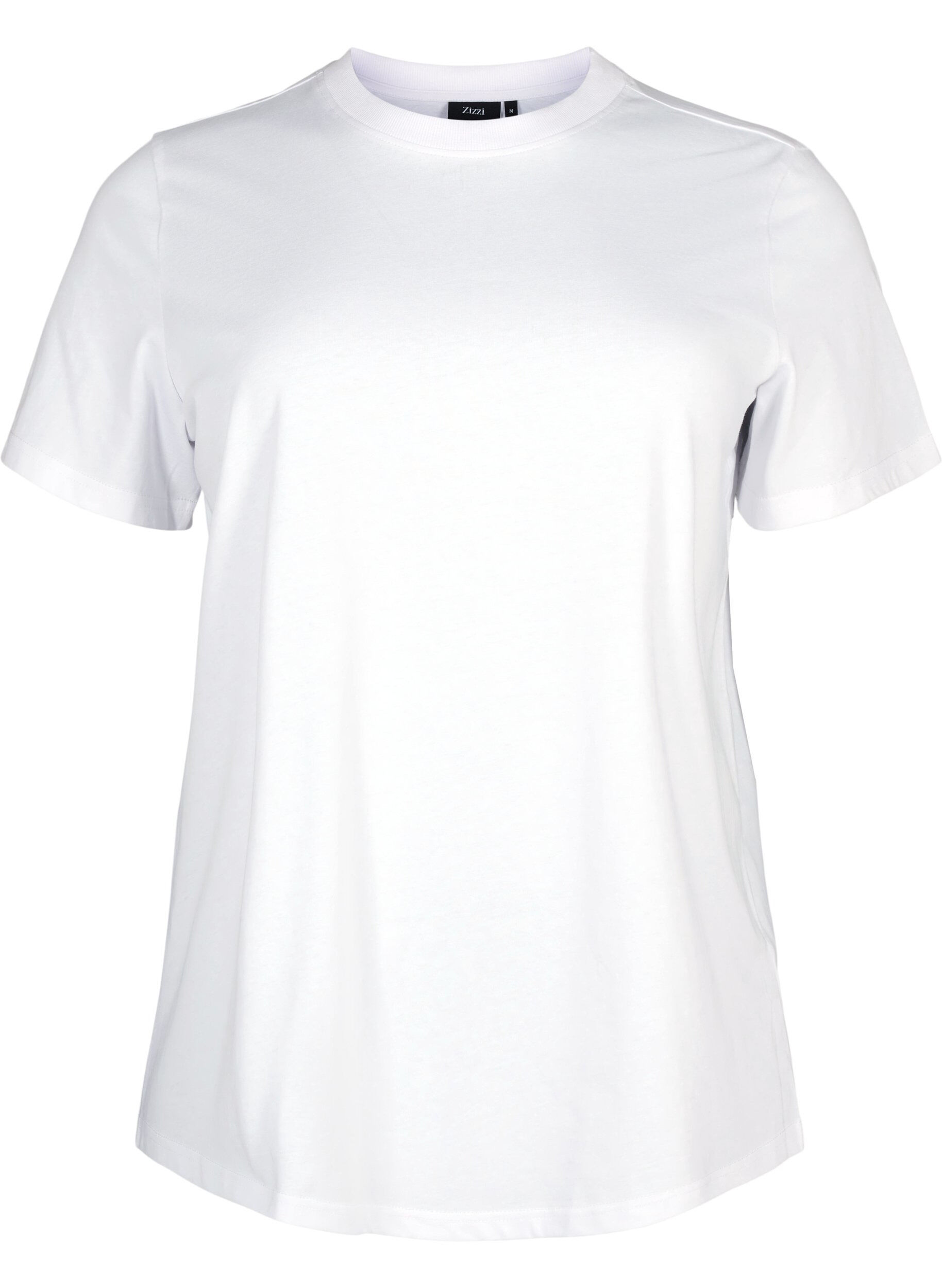 Basic cotton T-shirt with round neck