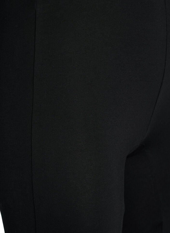 Cotton panties with long legs, Black, Packshot image number 2