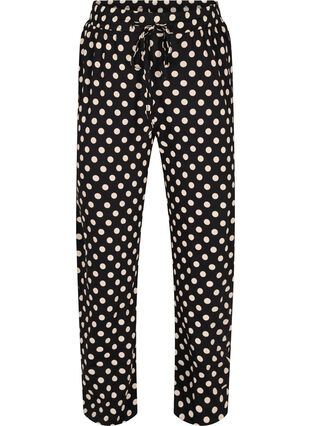 Pyjama bottoms , Black W. Angora Dot, Packshot image number 0