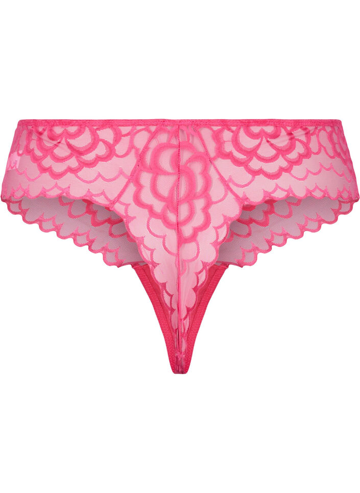 Thong with lace and regular waist, Jazzy, Packshot image number 1