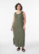 Sleeveless ribbed dress in viscose, Green, Model image number 0