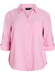 Shirt in linen and viscose with 3/4 sleeves, Pink, Packshot image number 0