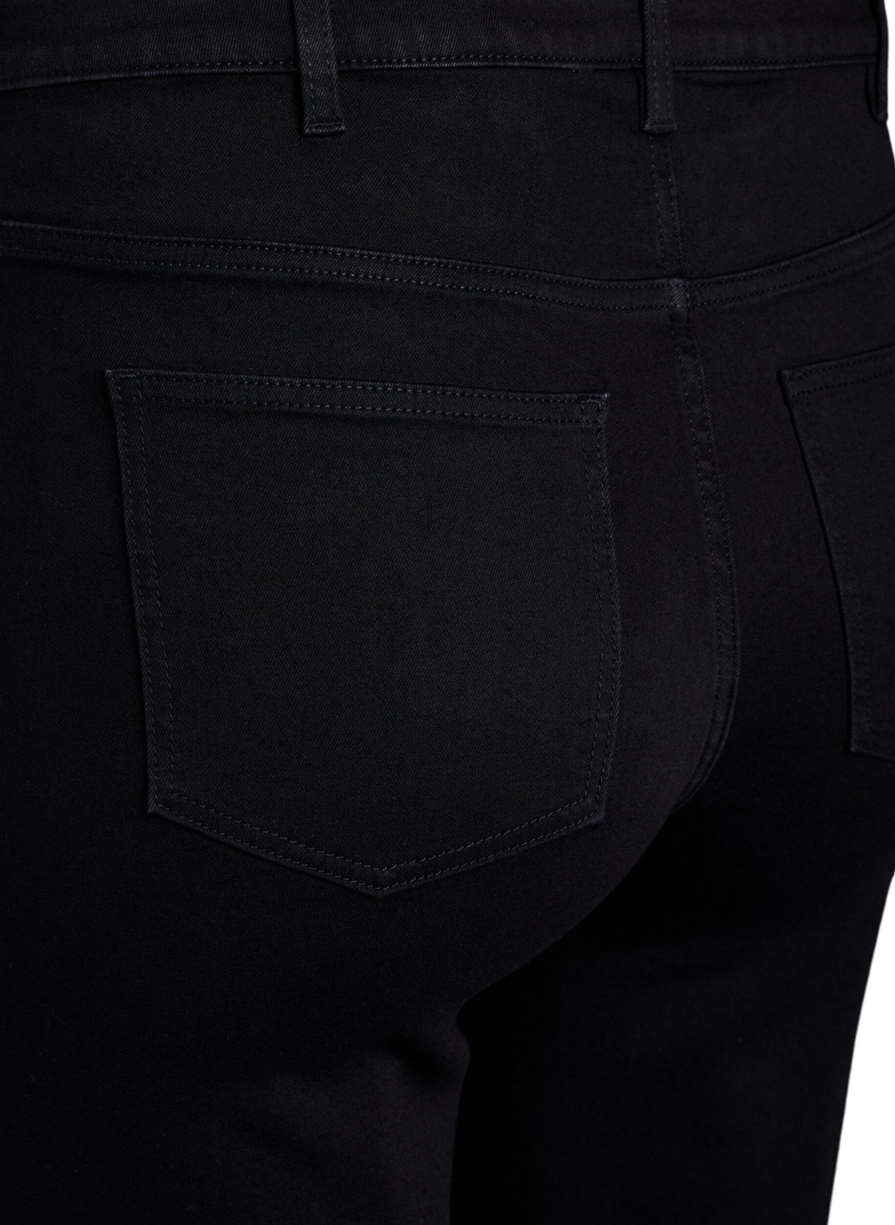 ZizzifashionFitted denim shorts with a high waist, Black, Packshot image number 3