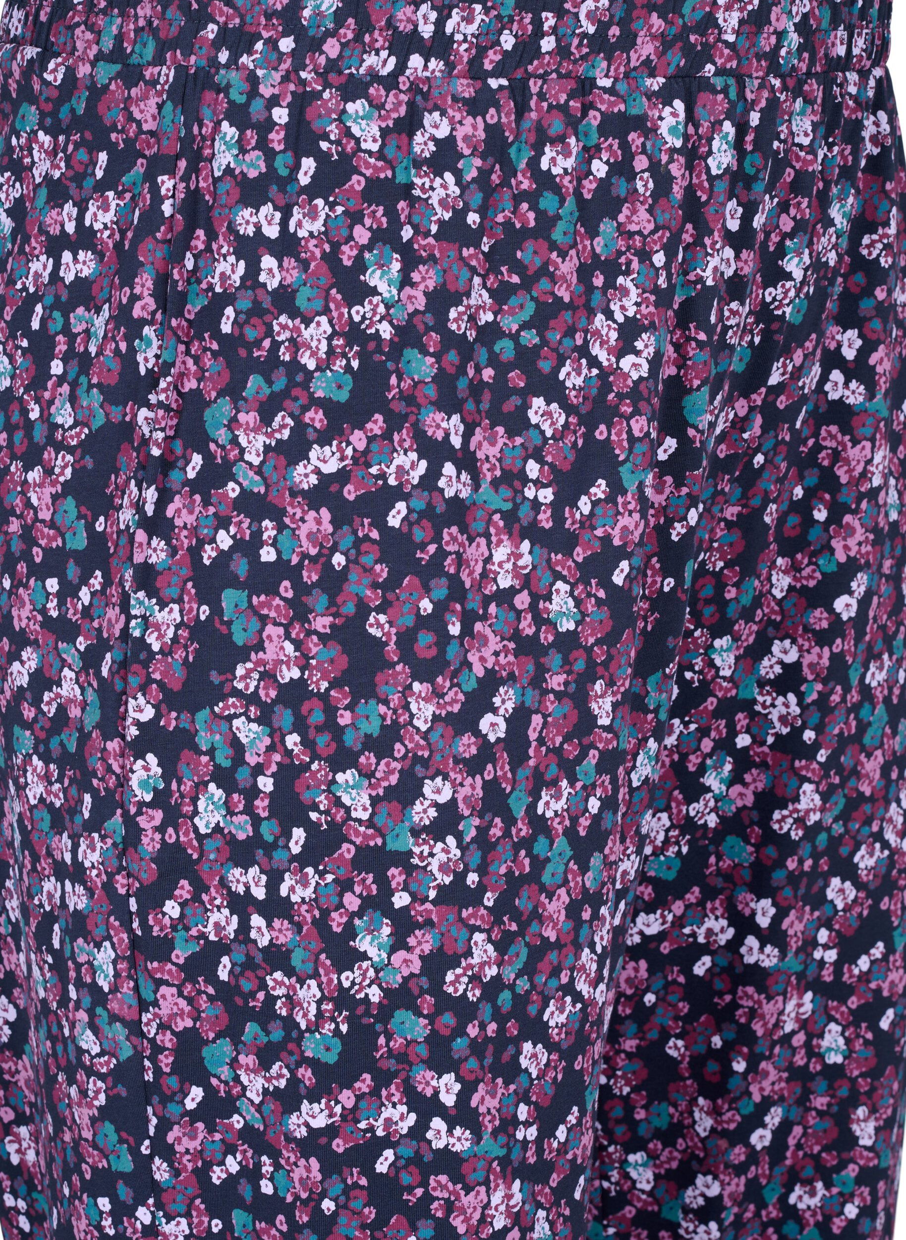 ZizzifashionCotton pajama pants with print, Blue, Packshot image number 2
