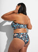 Floral brazilian bikini bottoms, Blue, Model image number 1