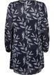 Short printed dress with a round neck, Ev.Blue Flower AOP, Packshot image number 1