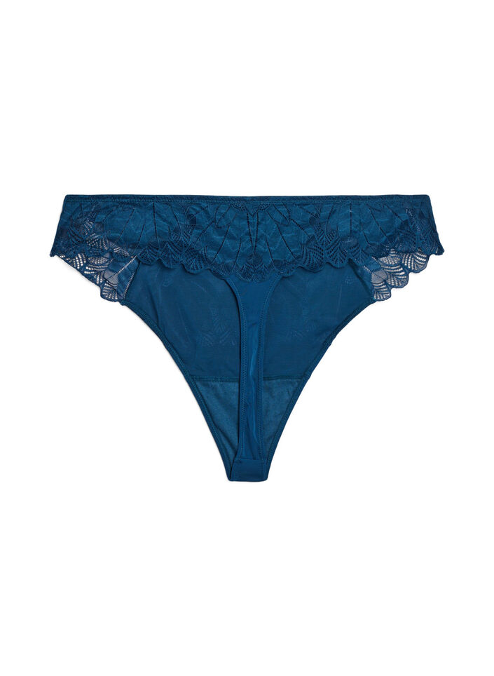 Lace thong, Blue, Packshot image number 1