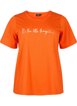 FLASH - T-shirt with motif, Orange.com, Packshot image number 0