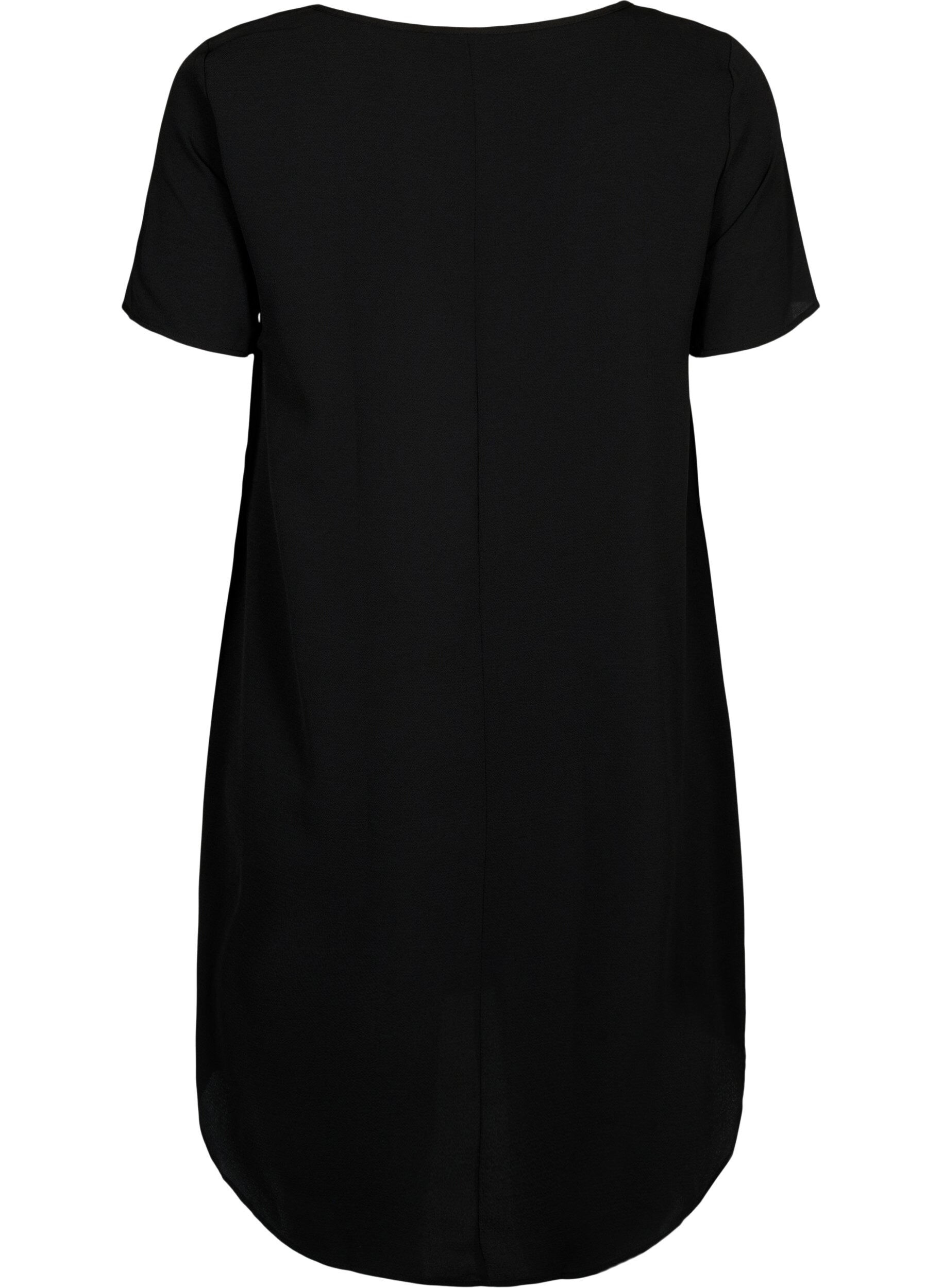 ZizzifashionDress with short sleeves, Black, Packshot image number 1