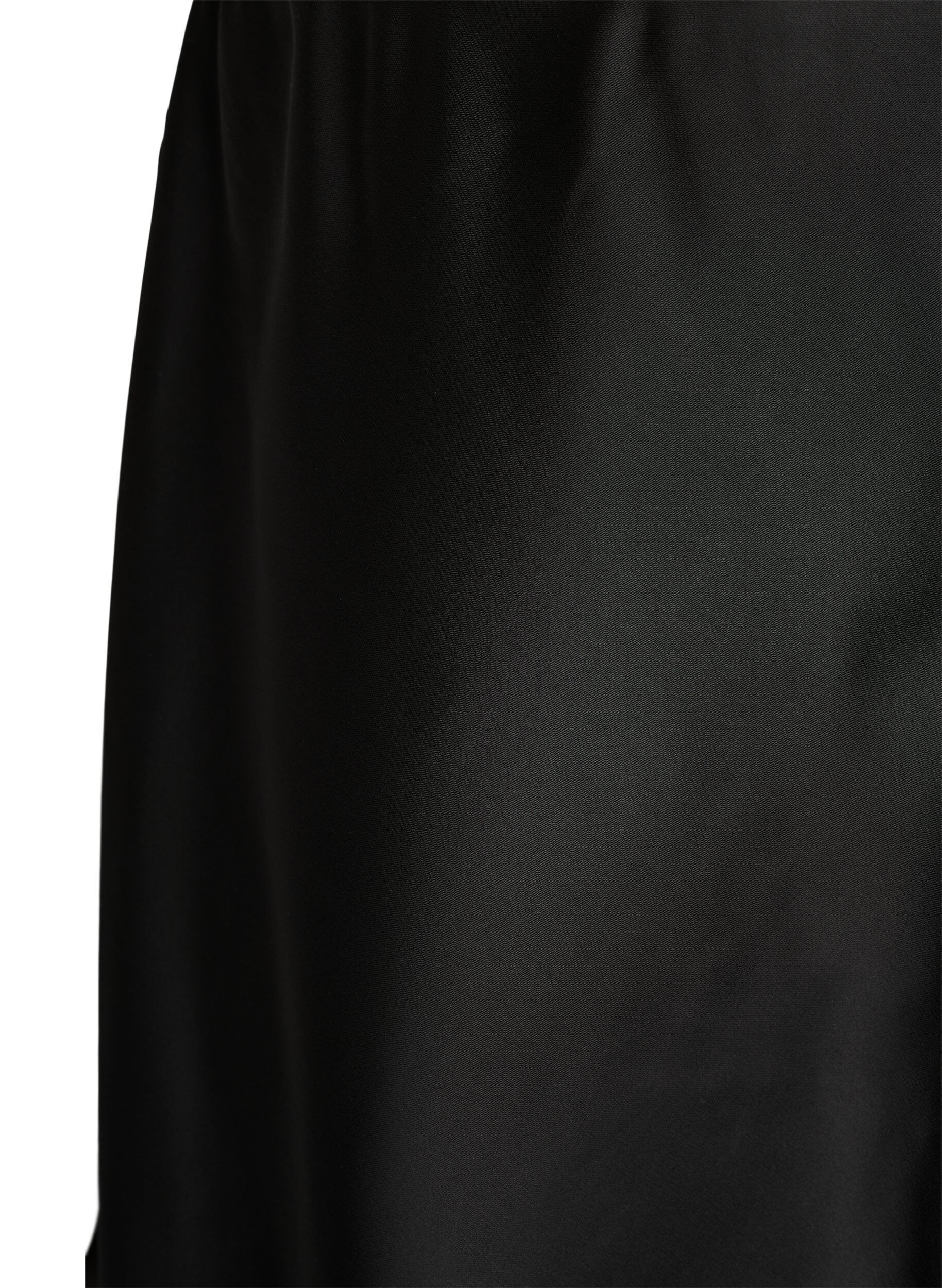 Zizzifashion Satin-look skirt with lace trim, Black, Packshot image number 2