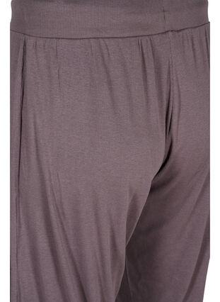Loose culotte trousers in rib fabric, Sparrow, Packshot image number 3