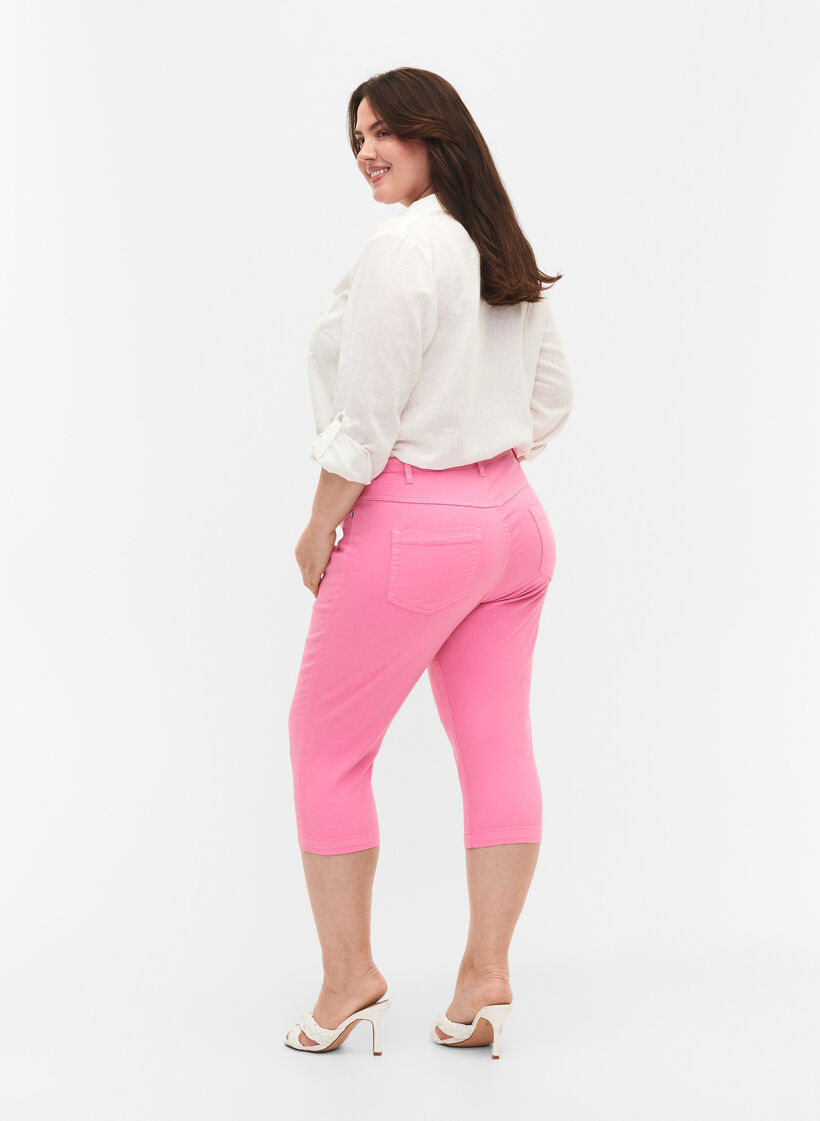 Close-fitting Emily capri trousers, Rosebloom, Model image number 1