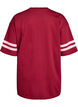 Sporty oversized college T-shirt, Red, Packshot image number 1