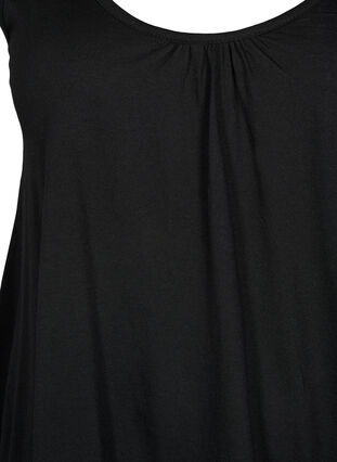 Top with a-shape and round neck, Black, Packshot image number 2