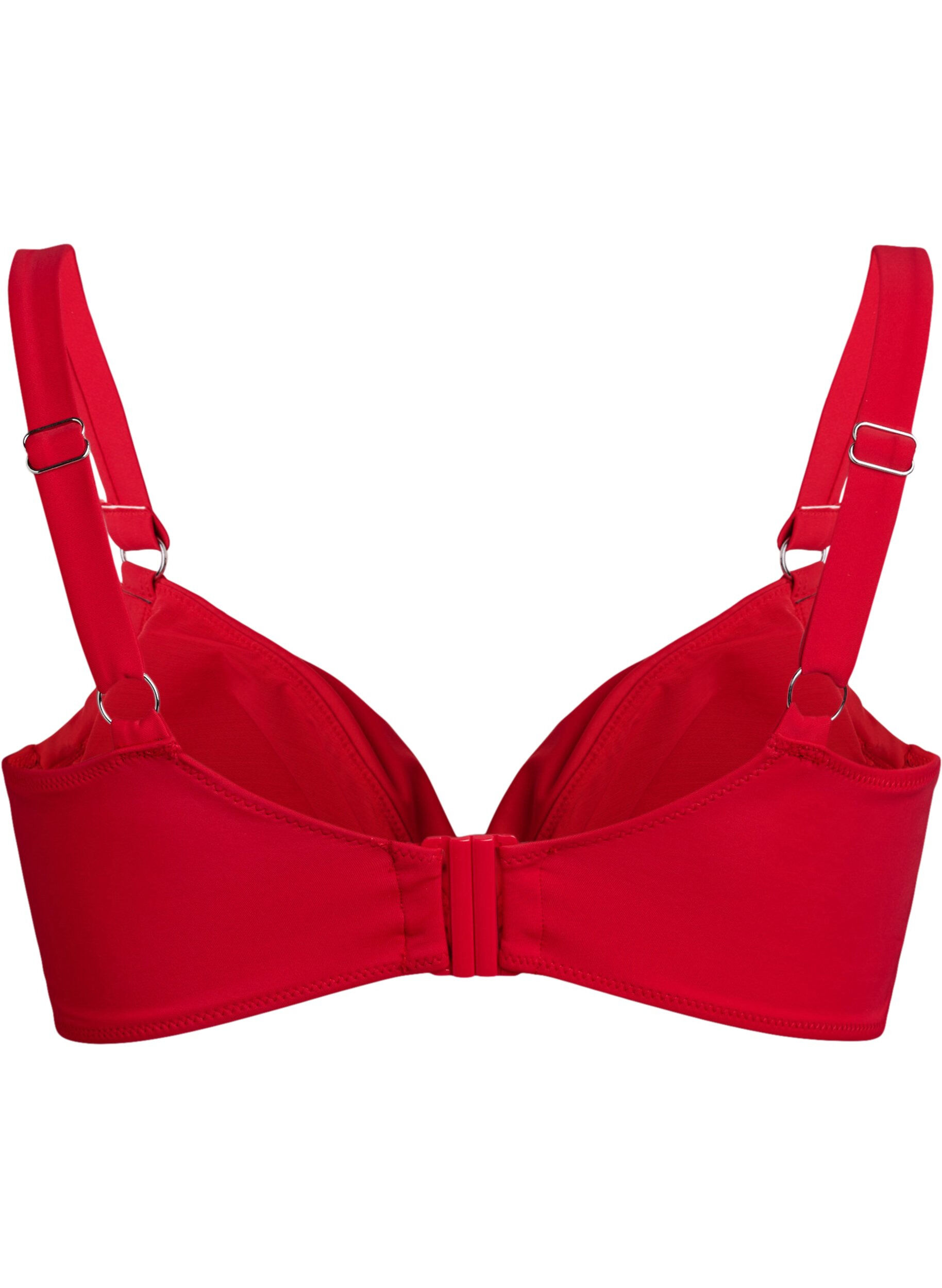 Zizzifashion Underwire bikini bra with draping, Red, Packshot image number 1