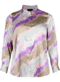 Colourful shirt in satin look