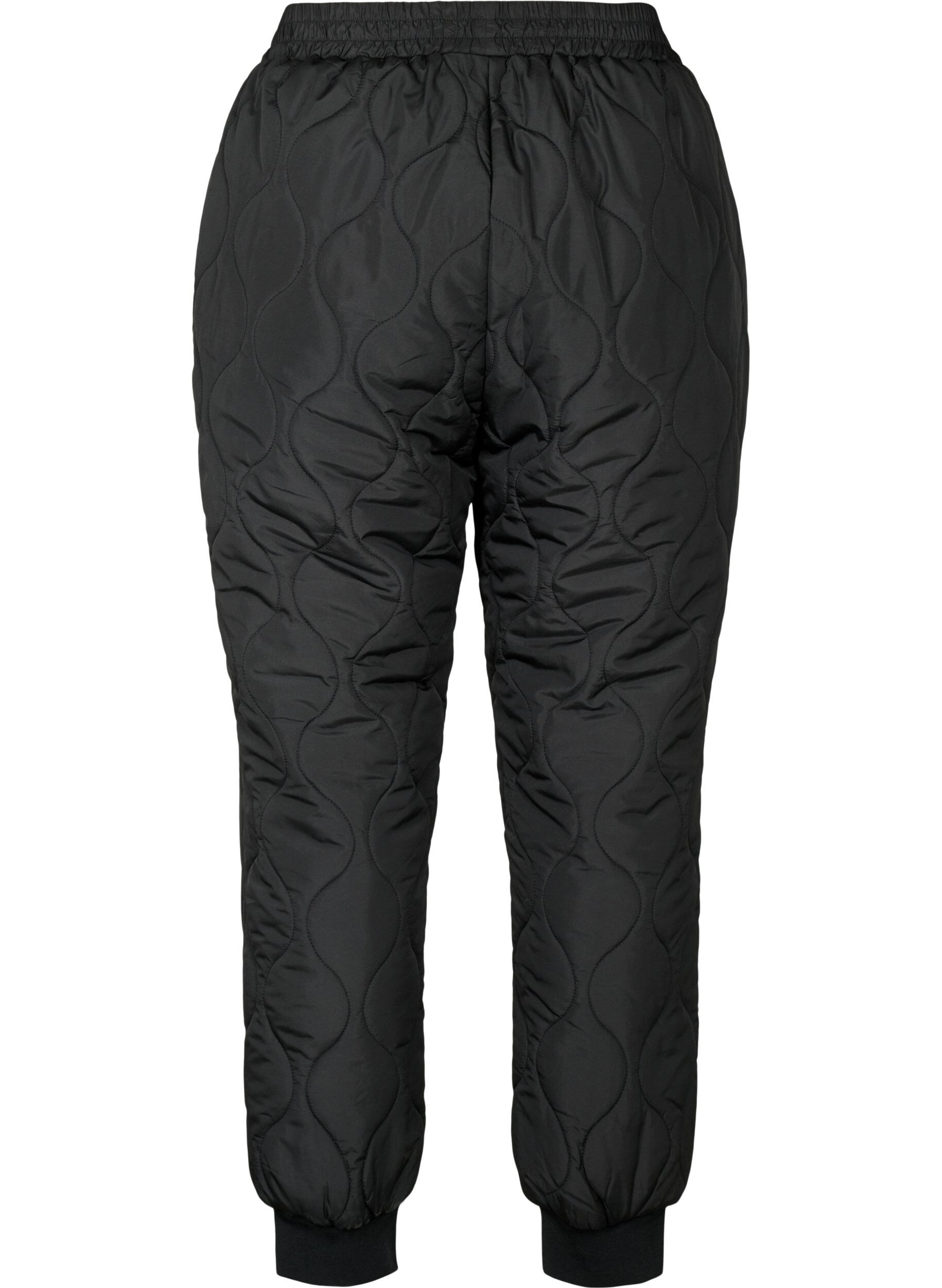 Zizzifashion Quilted thermal pants, Black, Packshot image number 1
