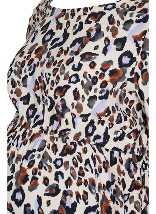 Maternity blouse in viscose and dot print, White Leo Print , Packshot image number 2
