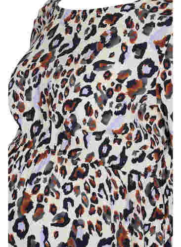 Maternity blouse in viscose and print, White Leo Print , Packshot image number 2
