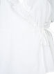 Short sleeve blouse with ruffle detail, White, Packshot image number 2