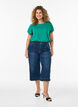 Short-sleeved cotton blend T-shirt, Green, Model image number 1