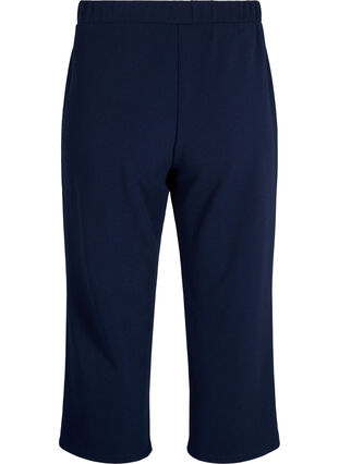 Loose trousers with 7/8 length, Navy Blazer Solid, Packshot image number 1