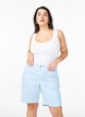 Striped Bermuda shorts with high waist, Light Blue, Model image number 0