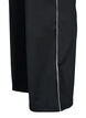 Flared workout pants with contrast piping, Black, Packshot image number 3