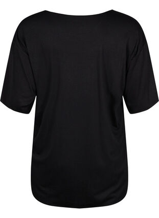 Sport top with short sleeves, Black, Packshot image number 1