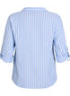 Shirt in linen and viscose with 3/4 sleeves, Light Blue, Packshot image number 1