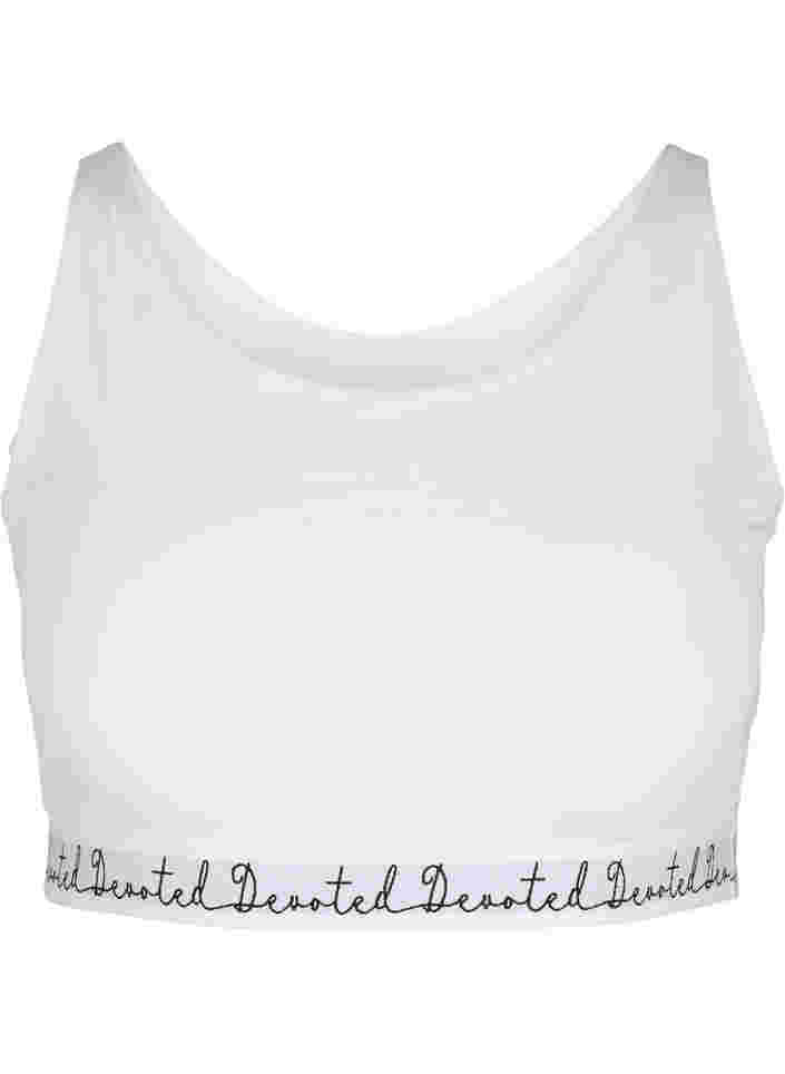 Cotton bra with adjustable straps, Bright White, Packshot image number 0