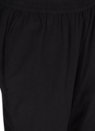 Cropped trousers in cotton, Black, Packshot image number 2