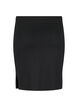 Tight-fitting viscose skirt with slit, Black, Packshot image number 1