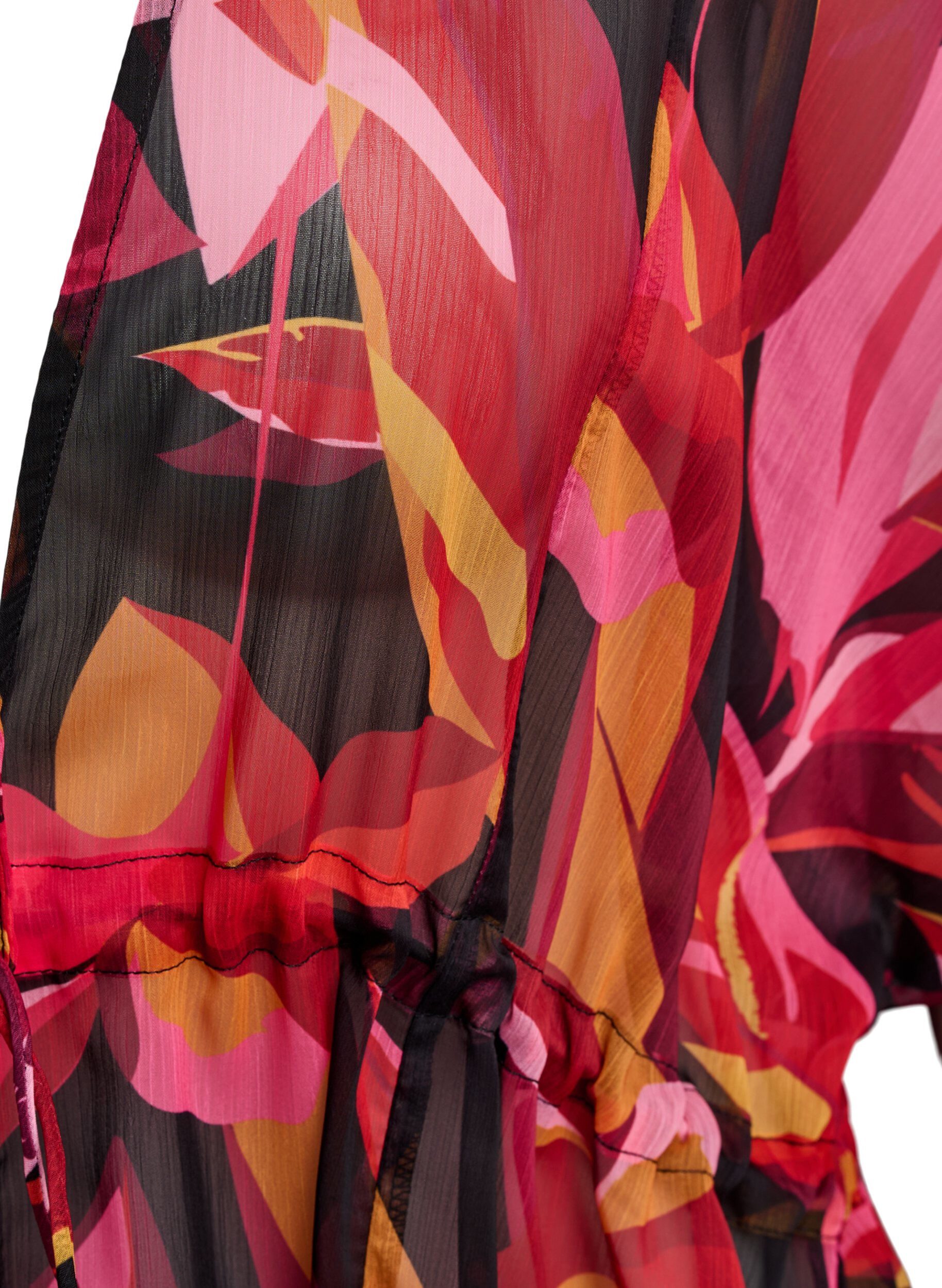 Zizzifashion Beach kimono with print, Red, Packshot image number 2