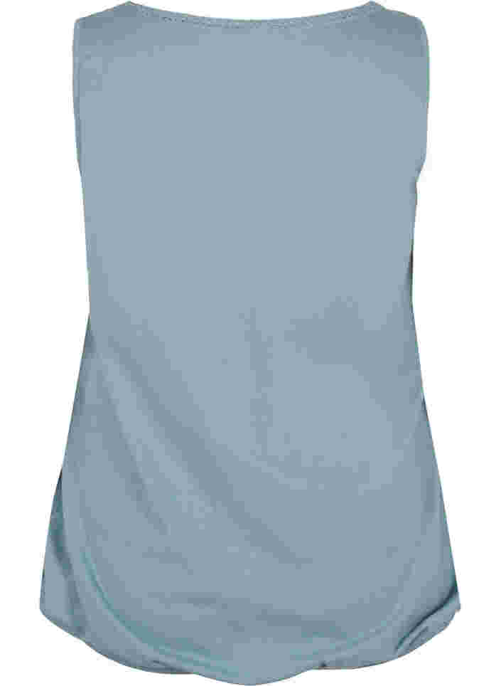 Cotton top with rounded neckline and lace trim, Trooper, Packshot image number 1