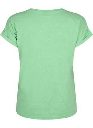 Neon colored cotton t-shirt, Neon Green, Packshot image number 1