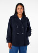 Short wool coat with pockets, Dark Navy, Model image number 0