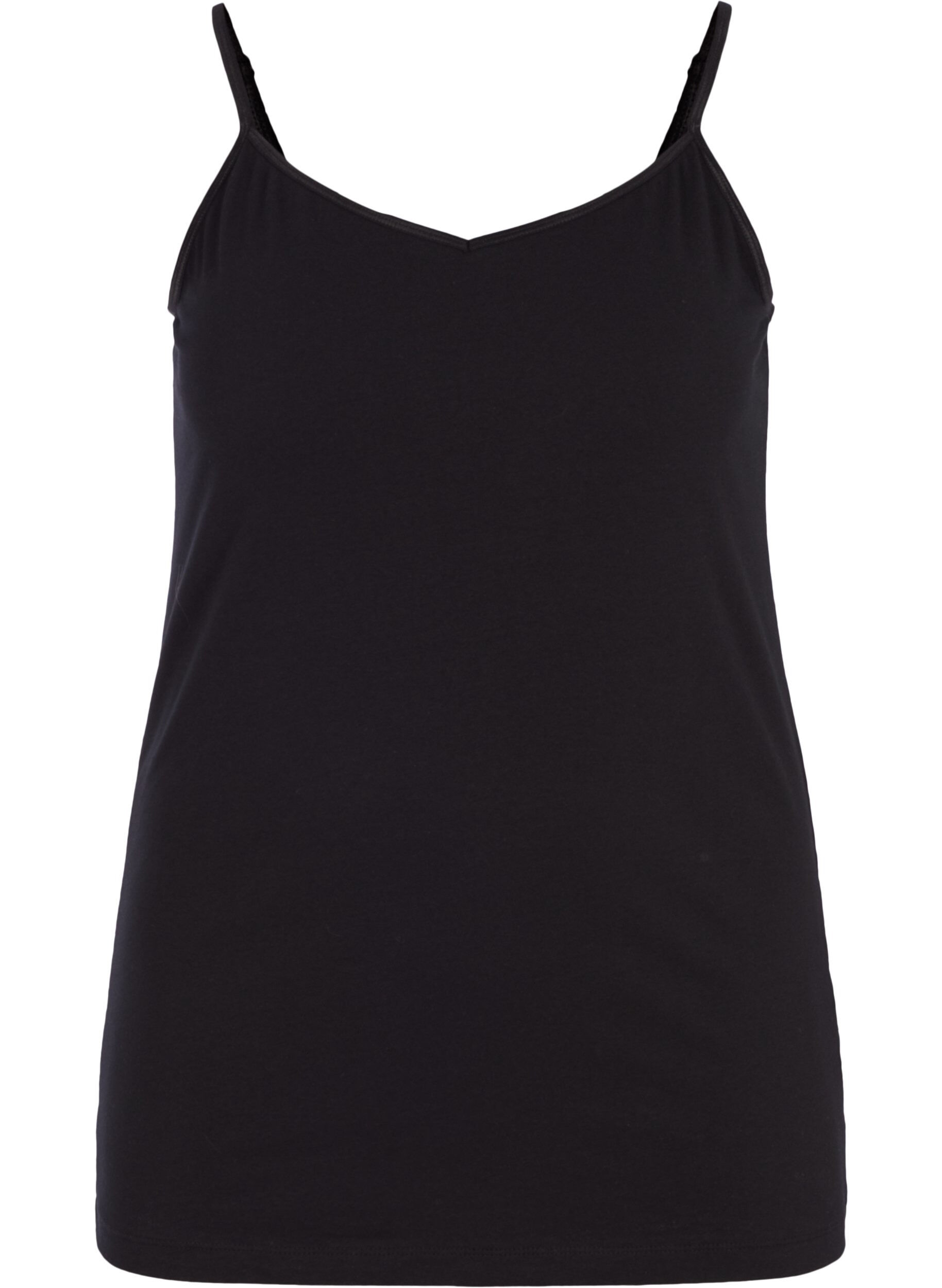 Zizzifashion Basic strappy top, Black, Packshot image number 0