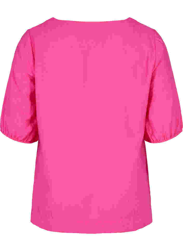 Balloon sleeve blouse, Fuchsia Purple, Packshot image number 1