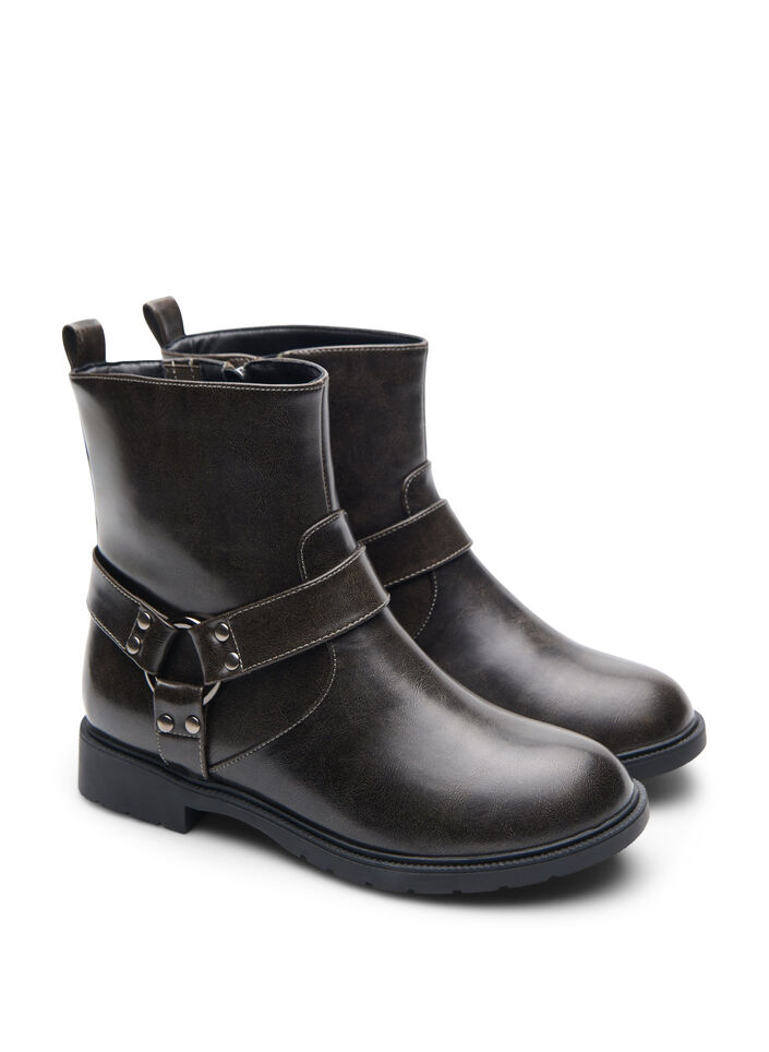 Short biker boot, Brown, Packshot image number 1