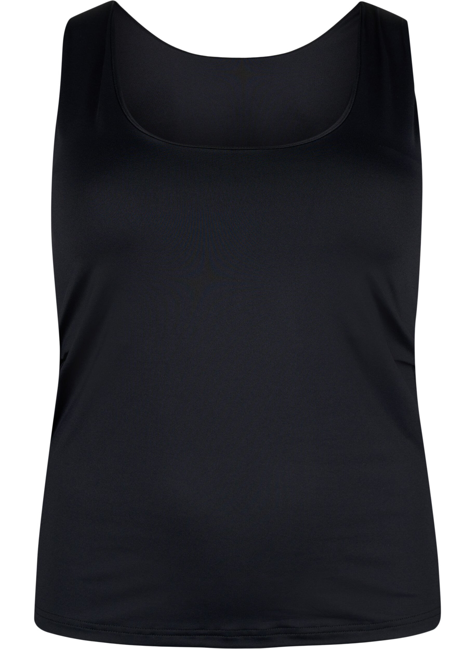 Zizzifashion Stretchy reversible top, Black, Packshot image number 0
