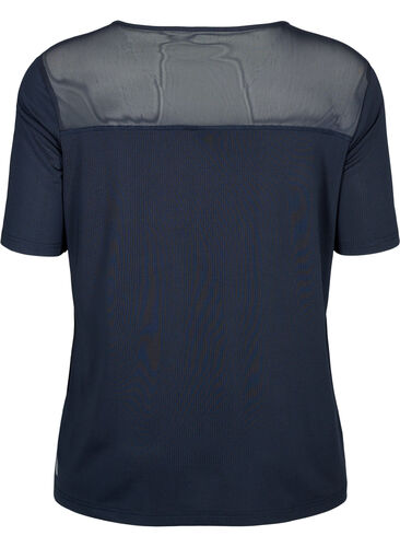 Short-sleeved training t-shirt with mesh, Night Sky, Packshot image number 1
