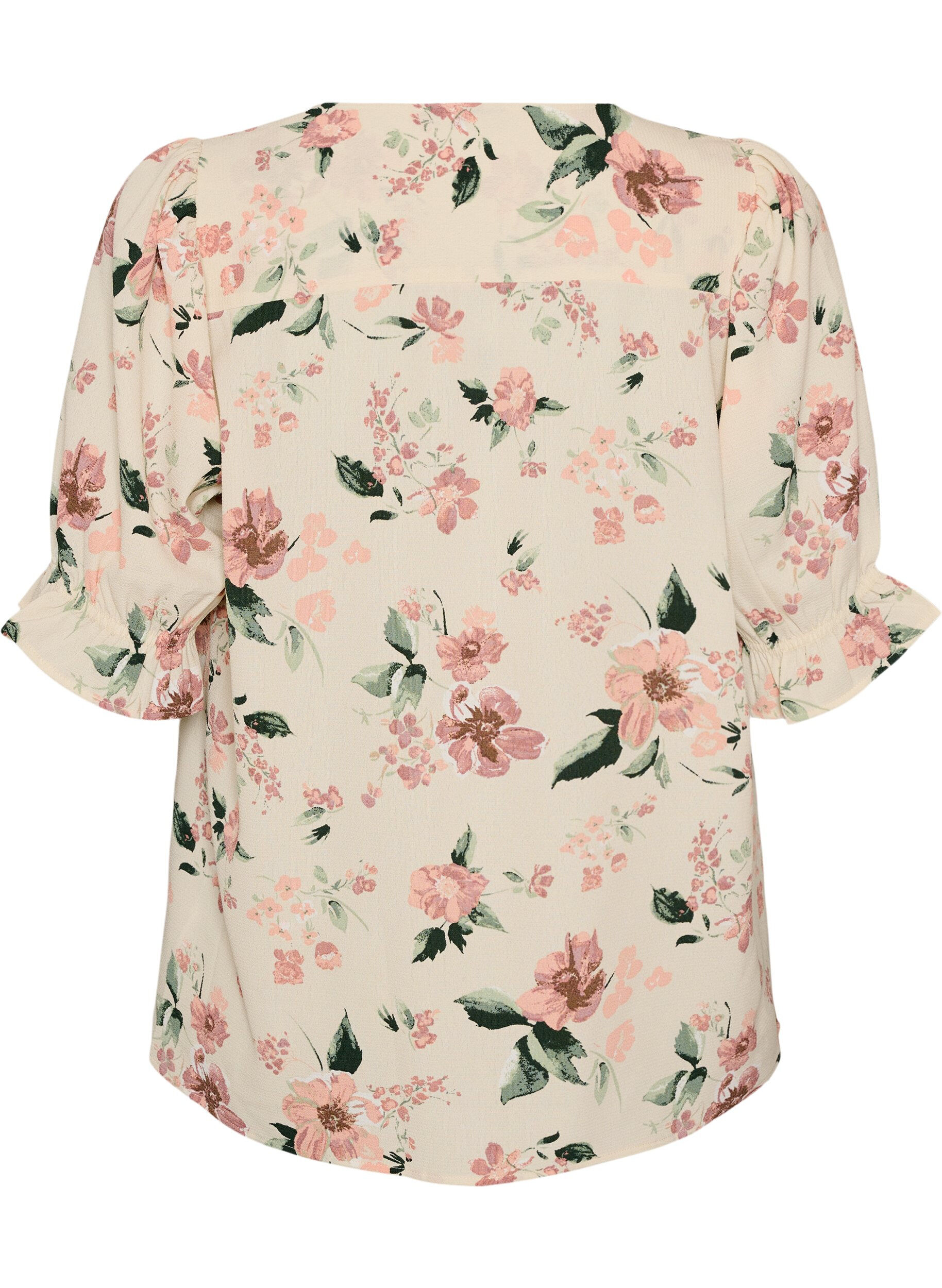 ZizzifashionShirt blouse with 1/2 sleeves, Red, Packshot image number 1