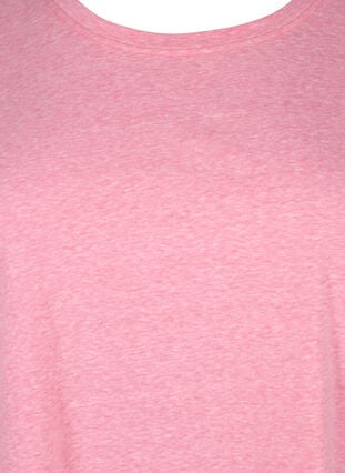 Melange t-shirt with short sleeves, Strawberry Pink Mel., Packshot image number 2