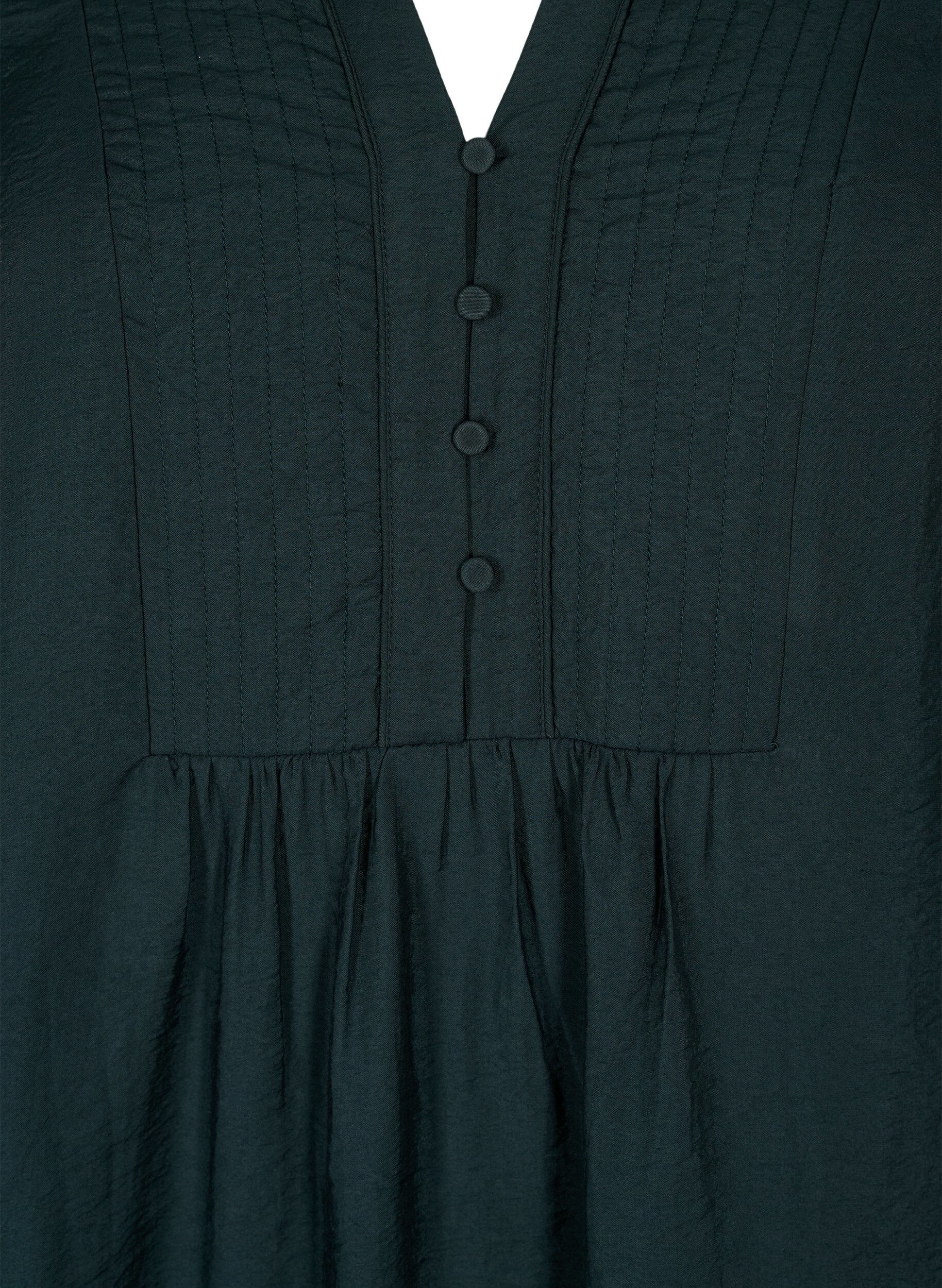 Zizzifashion Short dress with stitching and buttons, Scarab, Packshot image number 2