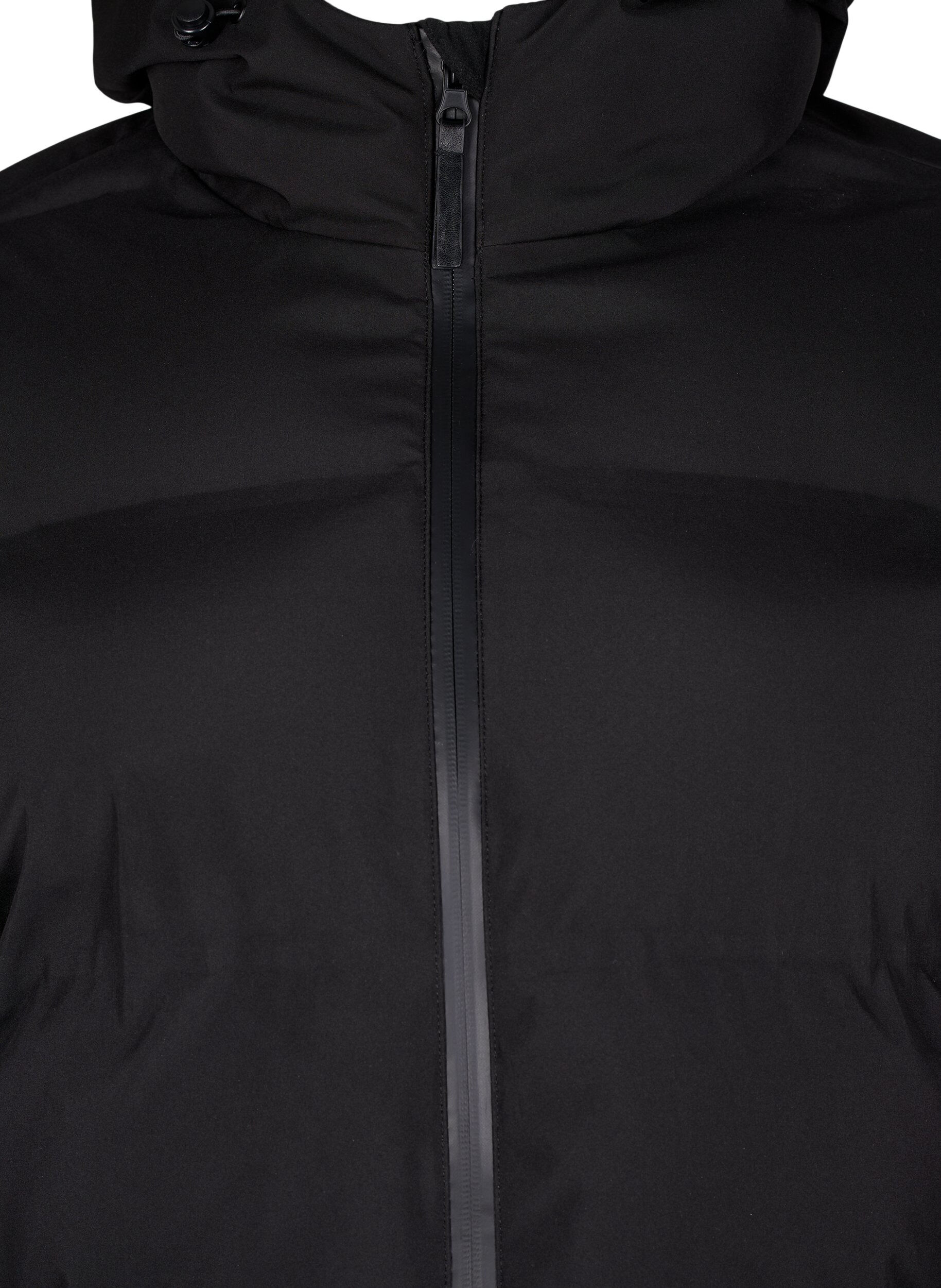 ZizzifashionLong puffer winter coat with hood, Black, Packshot image number 2