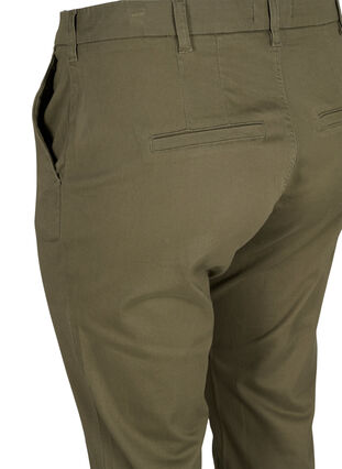 Chinos in cotton with pockets, Army, Packshot image number 3