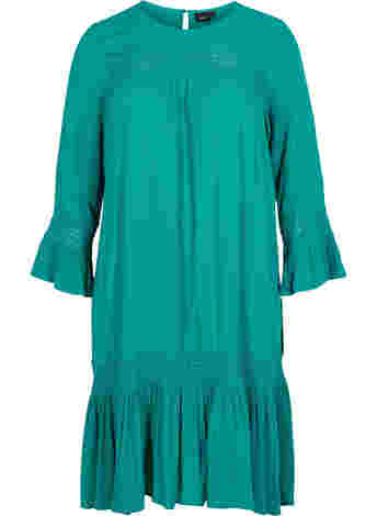 viscose dress with lace detail