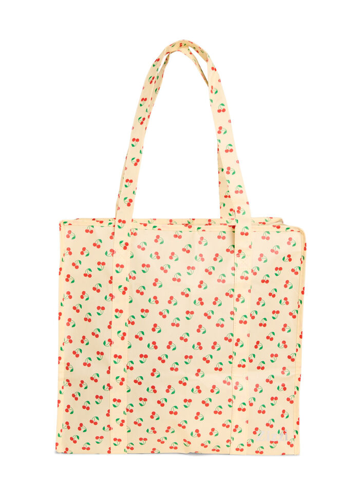 Shopping bag with zipper, Yellow, Packshot image number 1